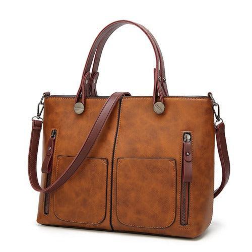 Ambont β Women's Vintage PU Leather Shoulder Bag with Adjustable Crossbody Strap