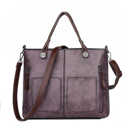 Ambont – Women's Vintage PU Leather Shoulder Bag with Adjustable Crossbody Strap
