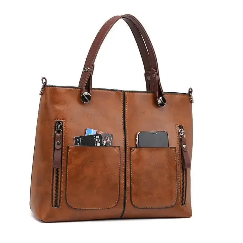 Ambont – Women's Vintage PU Leather Shoulder Bag with Adjustable Crossbody Strap