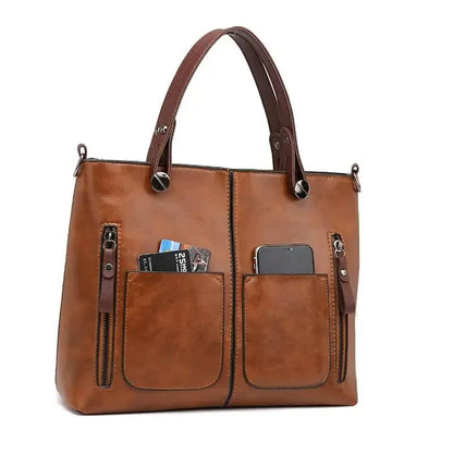 Ambont – Women's Vintage PU Leather Shoulder Bag with Adjustable Crossbody Strap
